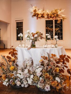 Bohemian, Rustic Floral Arrangements at Wedding in San Diego, California