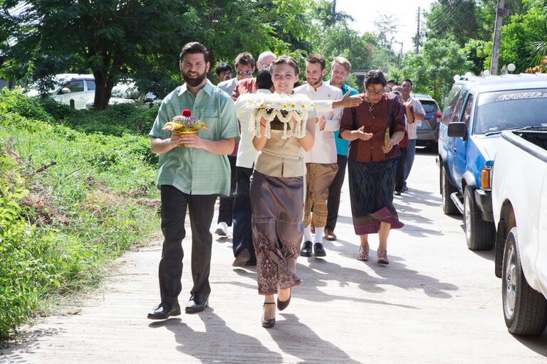 Traditional Thai Khan Maak processional