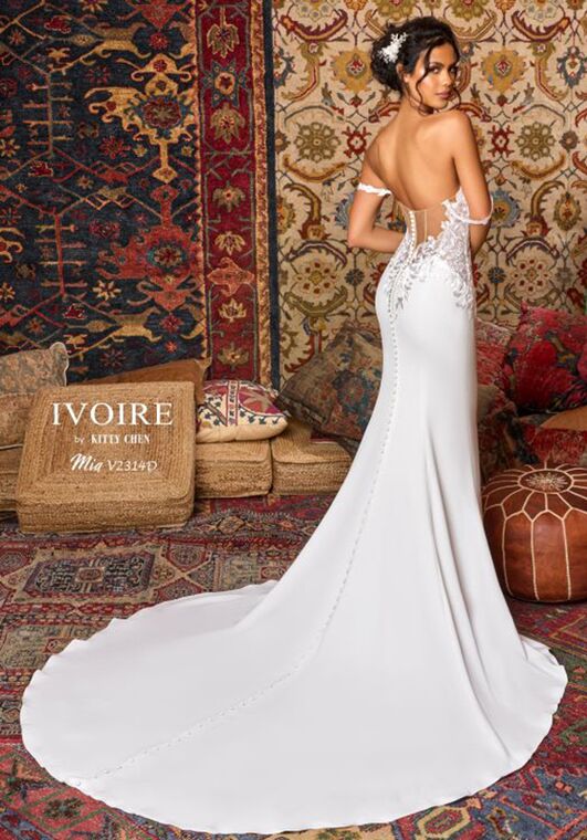 IVOIRE by KITTY CHEN MIA, V2314D Fit-and-Flare Wedding Dress - 2