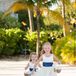 Organza Flower Girl Dresses With Blue Sashes