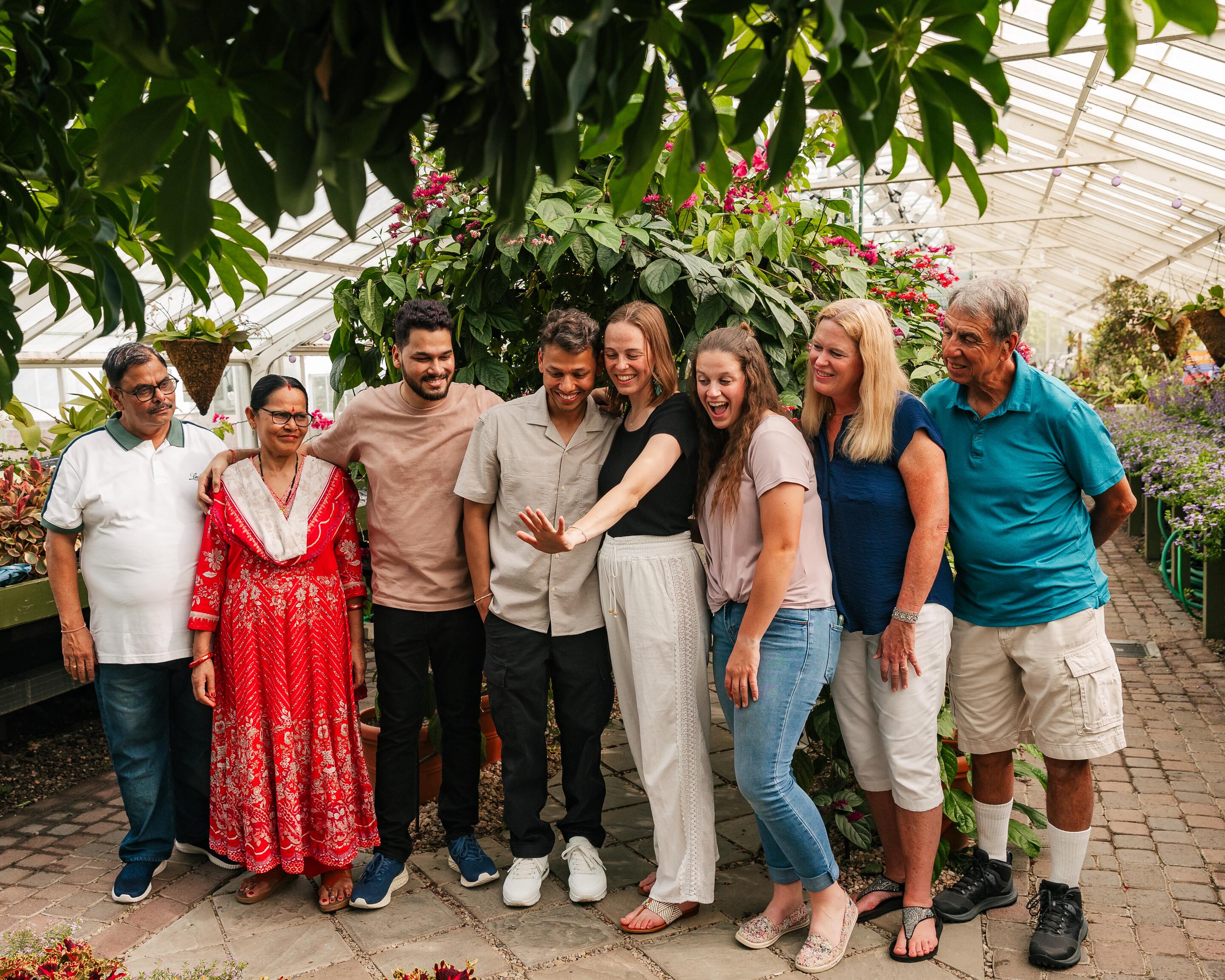 Picture of Engaged surrounded by family