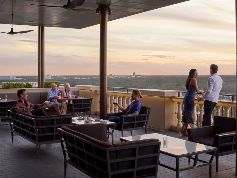 Rooftop dining area at four seasons resort in orlando