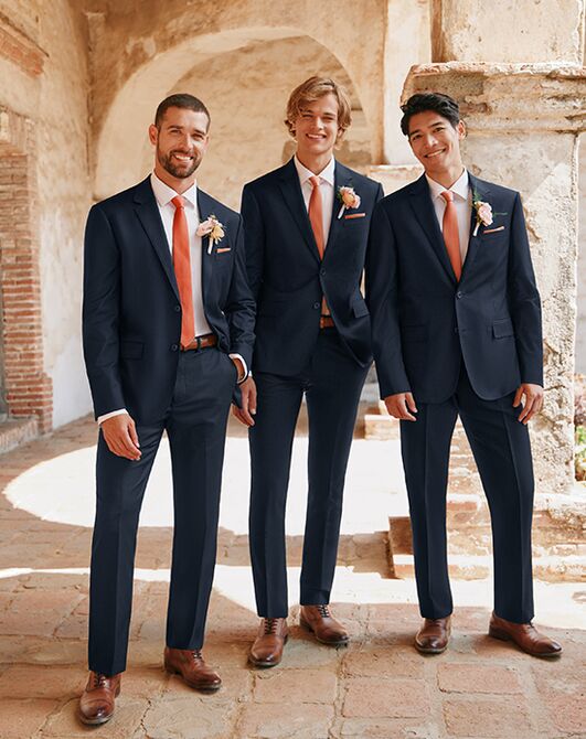 Birdy Grey Suits Taylor Suit in Navy Blue Tuxedo - 3