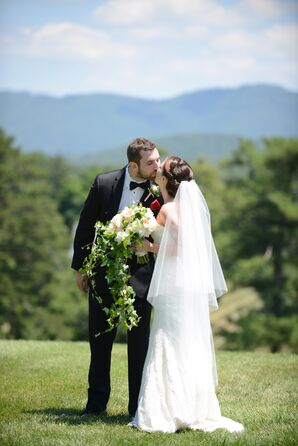 Dramatic Cascading Peony and Garden Rose Bouquet