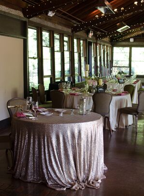 Glitzy Pink and Ivory The Deerpark Restaurant Reception