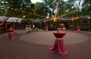 Romantic Courtyard Cocktail Hour and Dancing