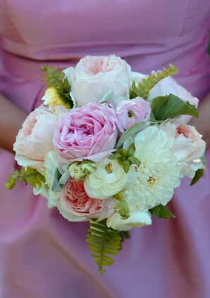 Pale Pink Peony and Ranunculus Bridesmaid Bouquet