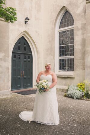 Strapless Lace Sheath Wedding Dress