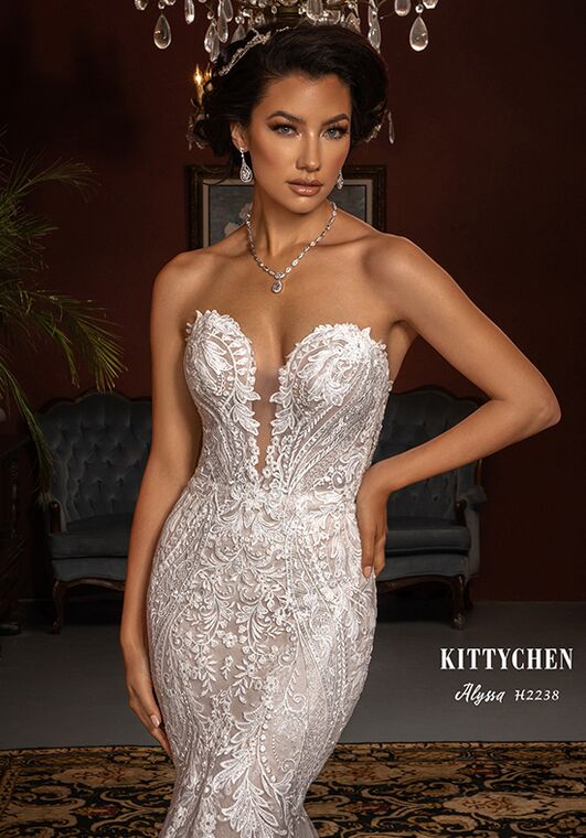 KITTYCHEN ALYSSA, H2238 Fit-and-Flare Wedding Dress - 4