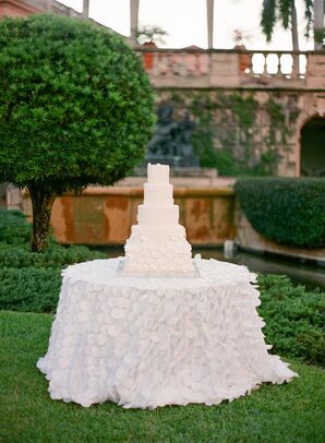 All-White Wedding Cake