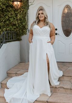 Stella York 7585 plus A-Line Wedding Dress