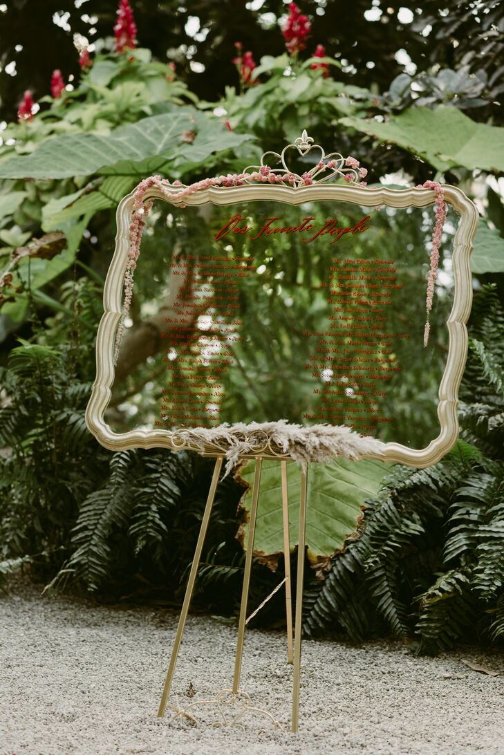 Vintage-Inspired Mirror Sign on Easel