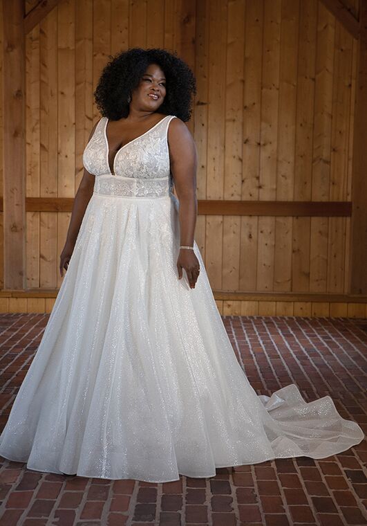 Essense of Australia D3445 A-Line Wedding Dress - 3