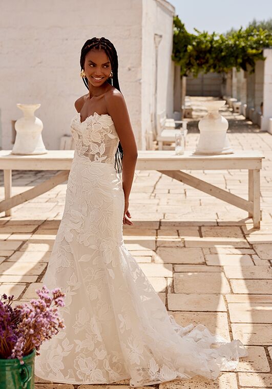 Lillian West 66383 Fit-and-Flare Wedding Dress - 2