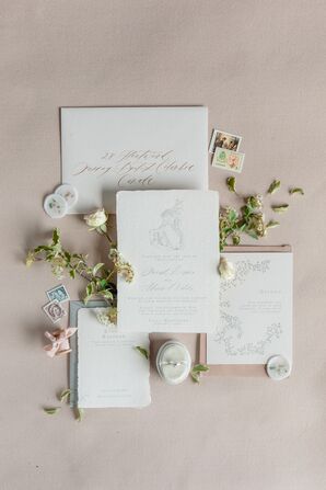 Elegant, Classic Wedding Invitation Suite for Italy Wedding