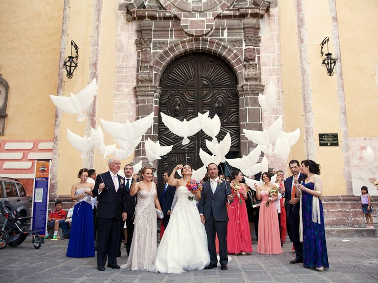 Dove balloon wedding send-off