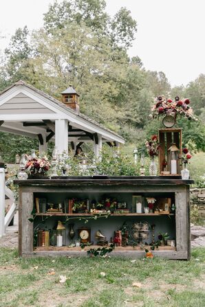 Farm Reception with Vintage Décor and Fall Blooms