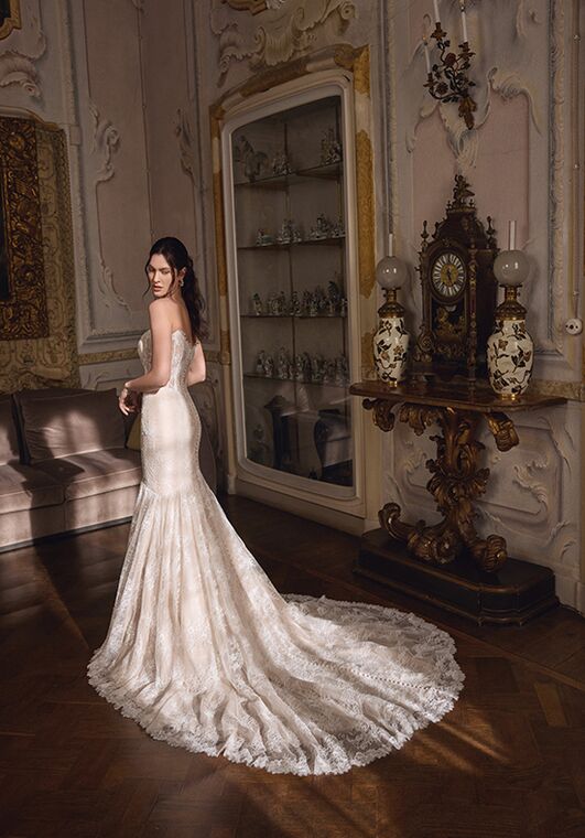 Justin Alexander Lolita Mermaid and Trumpet Wedding Dress - 2