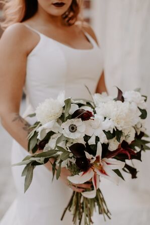 White Anemone Bouquet for Philadelphia Wedding