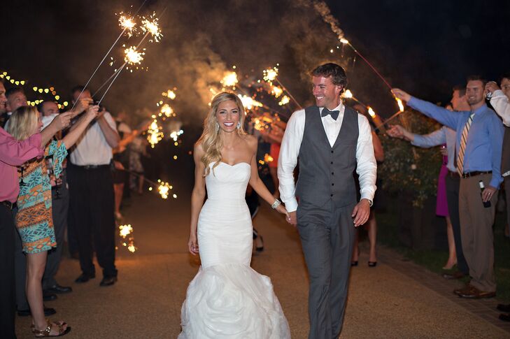 Sydney and Ryan Sparkler Exit