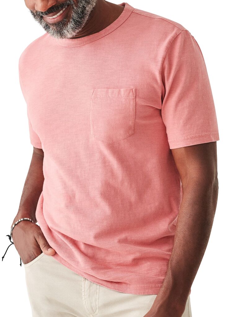 Coral-colored t-shirt from Nordstrom. 