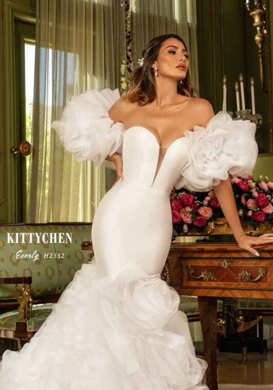 KITTY CHEN EVERLY, H2332 Mermaid and Trumpet Wedding Dress - 3