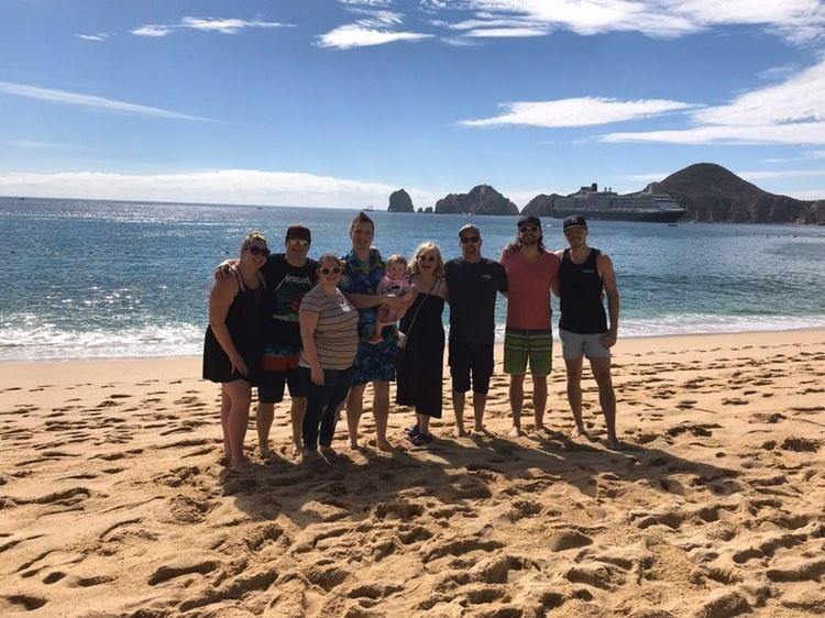 First trek as guncles (funcles), the family taking Addi to Cabo (with Ivy in the oven).