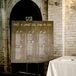 Modern Seating Chart Sign with White Calligraphy