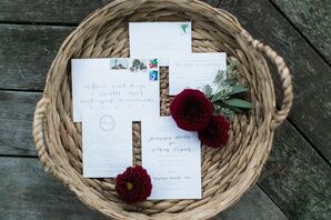 Custom Gus & Ruby Letterpress Wedding Invitations