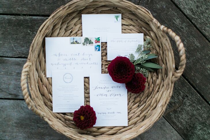 Custom Gus & Ruby Letterpress Wedding Invitations