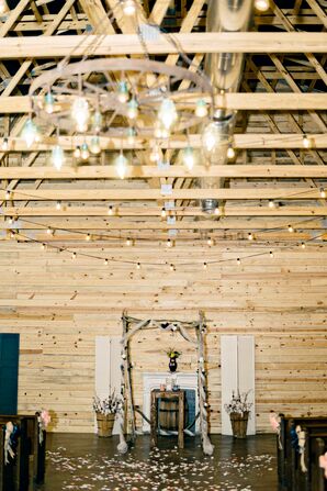 DIY Wooden Branch Wedding Arch