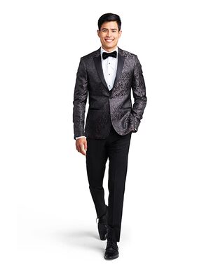 Stitch & Tie Black Paisley Chase Tuxedo Black Tuxedo