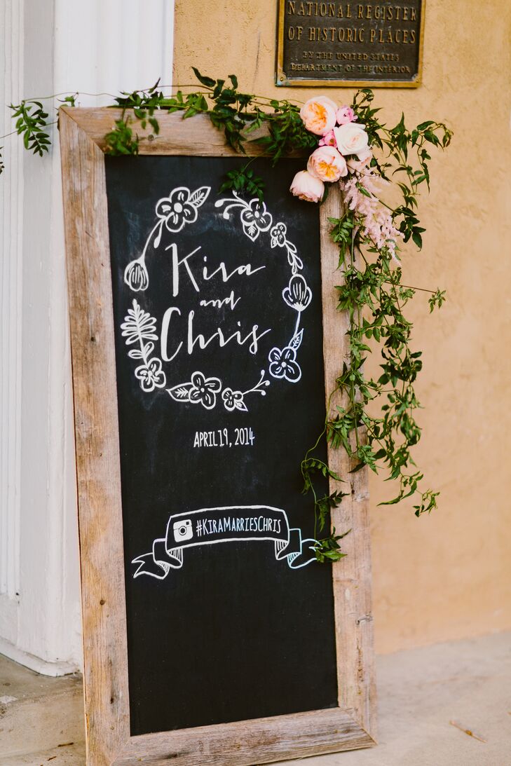 Chalkboard Wedding Welcome Sign