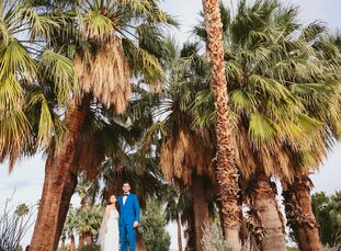 Geometric patterns, Southwestern-inspired motifs and bright colors made this modern destination wedding vibrantly come to life at Ace Hotel & Swim Clu
