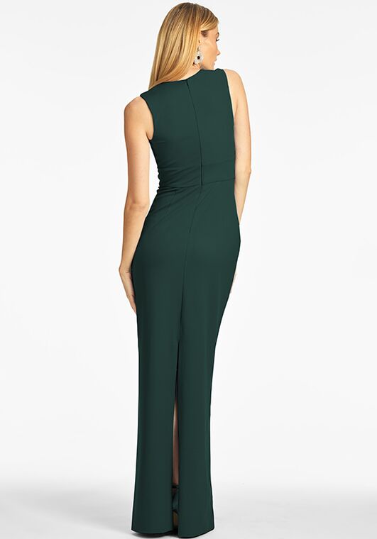 Sachin & Babi Loretta Gown - Emerald V-Neck Bridesmaid Dress - 2