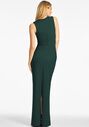 Sachin & Babi Loretta Gown - Emerald V-Neck Bridesmaid Dress - thumbnail - 2