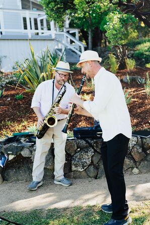 Musicians Playing Saxophone and Clarinet at California Wedding