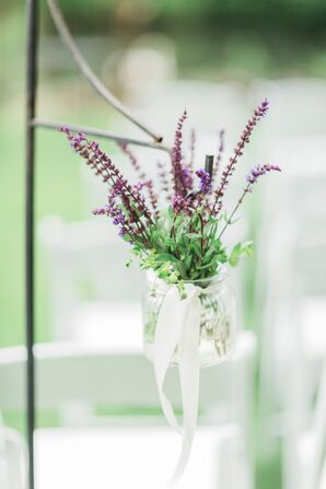 Hanging Mason Jars With Lavender