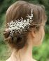 AW Bridal AW BRIDAL Wedding Hair Clip Bridal Hair Comb Rhinestones Wedding Hair Accessories for Brides Flower Girl Bridal Hair Pieces (Sliver) Silver Pins, Combs + Clip - thumbnail - 3