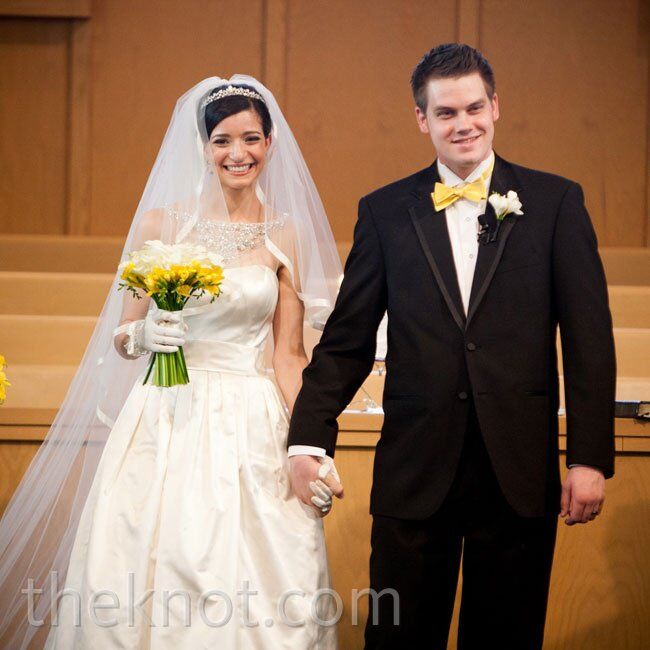 Two days before the wedding, Kelley found the perfect tiara to match her jewelry and dress. Mark's one request: that all the guys wear real bow ties instead of pre-tied ones.