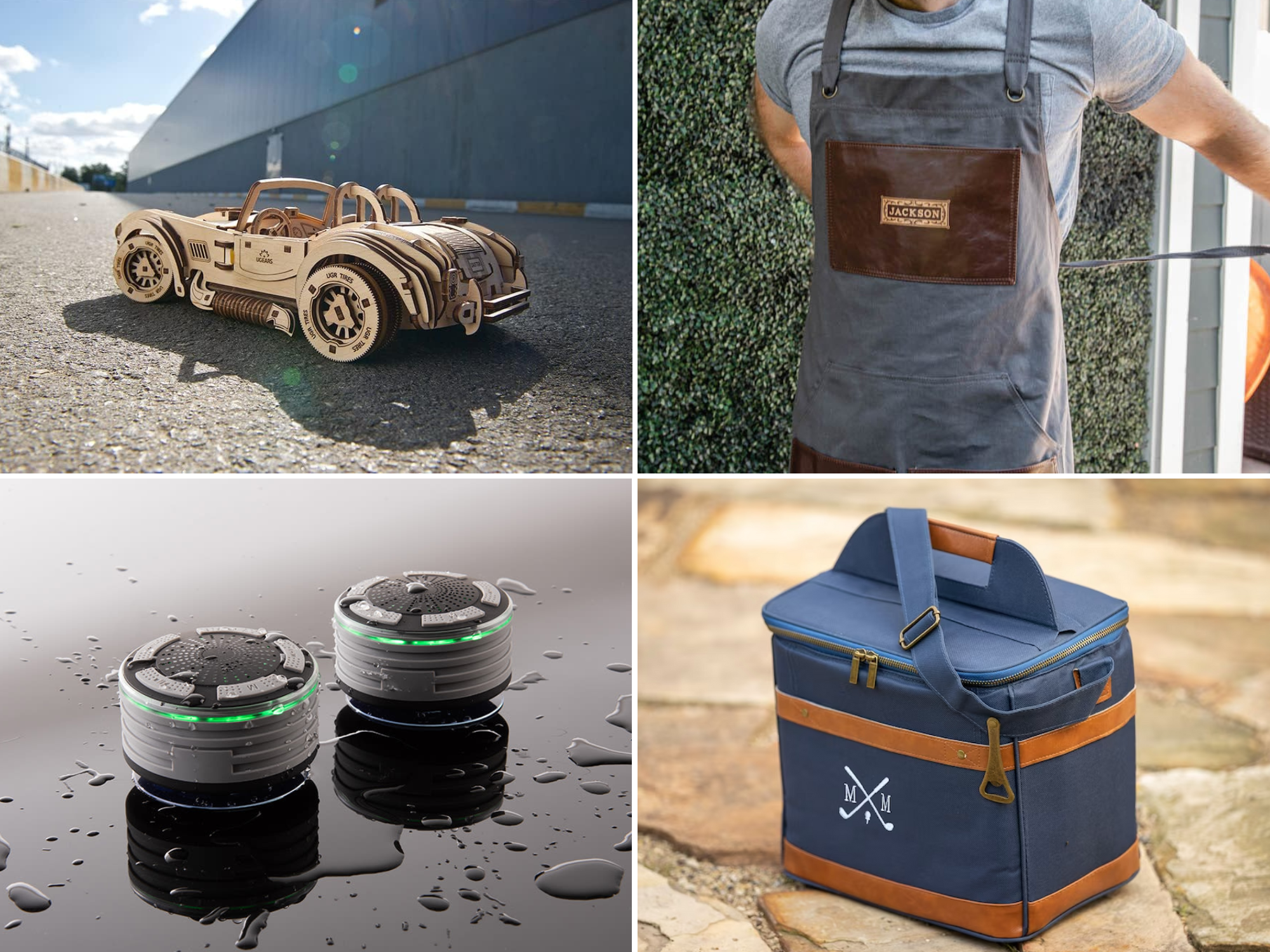 Collage of four gift ideas for son-in-law