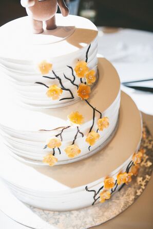 Yellow Cherry Blossom Cake