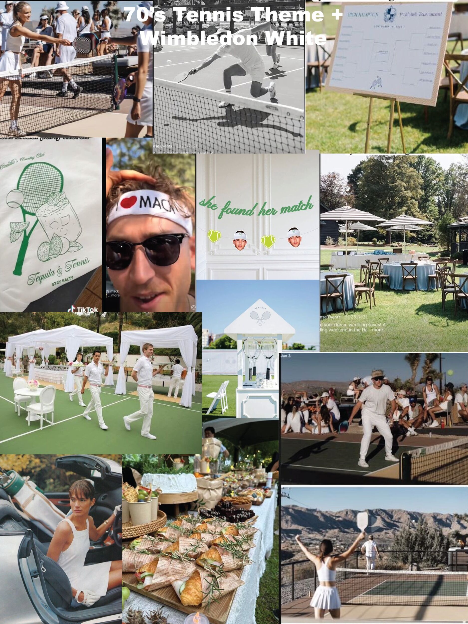 Picture of 70's Tennis Theme & Wimbledon White