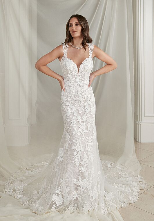 Justin Alexander Ezra Fit-and-Flare Wedding Dress - 2