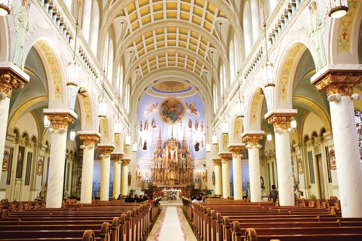 The couple wed in the same church where Ashley's grandparents and great-grandparents were married.