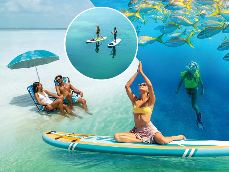 collage of activities available to couples in Big Pine Key and Florida's Lower Keys