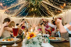 String Lights and Clear Tent at Minimony in Colorado