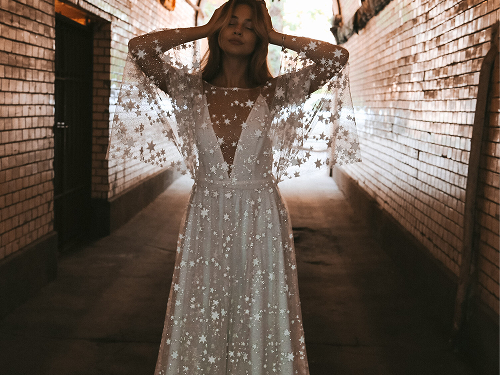 20 Starry Wedding Dresses For An Out-Of-This-World Look