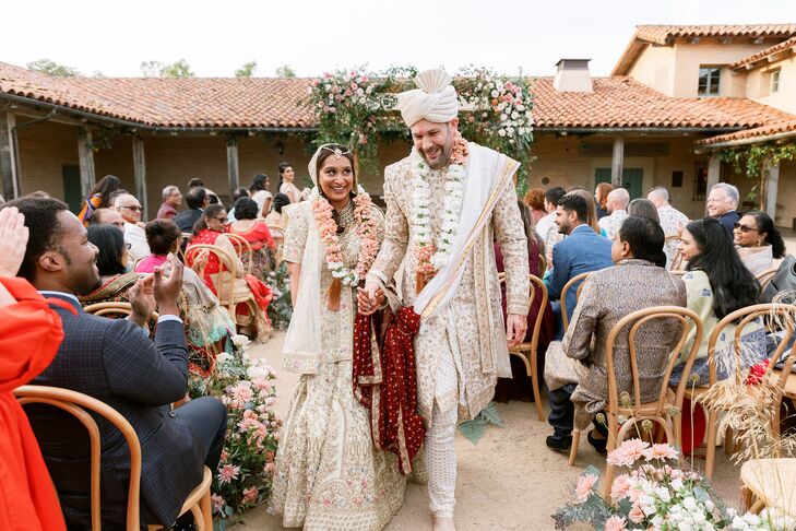 Hindu Wedding Ceremony Recessional at Santa Barbara Historical Museum in California