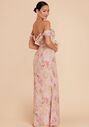 Birdy Grey Mira Chiffon Dress in Vintage Pink Floral Off the Shoulder Bridesmaid Dress - thumbnail - 2